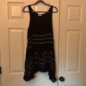 Black Sleeveless Free People Dress with Silver Accents